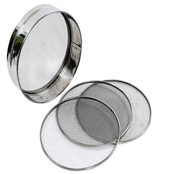 Set of 4 sieves for sieving, Ø 210 mm