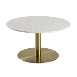 Corby coffee table 80cm marble/gold