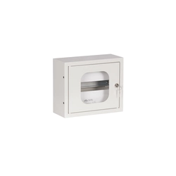 Surface-mounted switchgear NRP-12 with glass and lock.Place for 12 type protection S.IP31