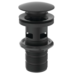 Washbasin siphon valve Ideal Standard, for washbasins with overflow, Silk Black black matt