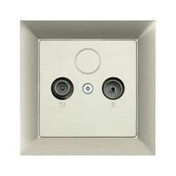 Pass-through "RTV" subscriber socket p / t bases. 9db, zam. 12.15db, with a frame - sand