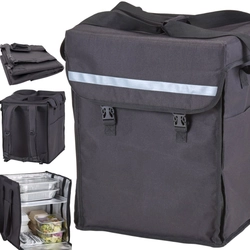 Thermal lunch bag for transporting a pizza lunchbox with a shelf 38 x 35.5 x 43 cm