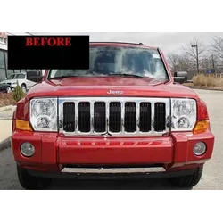 05-11 JEEP COMMANDER - Chrome strips, chrome grill