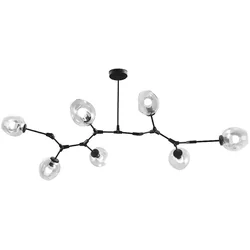 Glass Ball Pendant Lamp 7 Arms APP505-7C Black