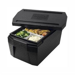 Black thermobox, De Luxe, food transport, GN1 / 1 h250 mm, 45 l, 675x400x335 mm