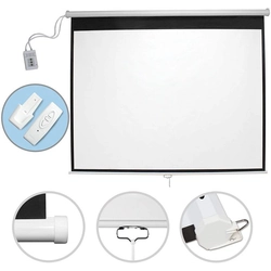 JAGO Projector screen with remote control, 178 x 178 cm