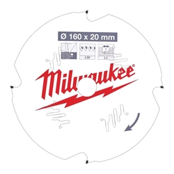MILWAUKEE Saw blade for fiber concrete Ø 160 x 20 mm 4 Z 4932471293