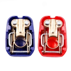 Self-clamping battery clamps, pair diameter 17 and 19mm