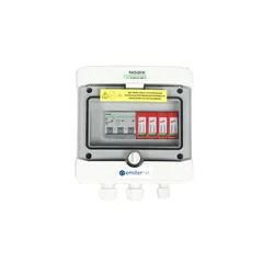 PV switchboard connectionAC hermetic IP65 EMITER with AC Dehn surge arrester type 2, 20A 3-F