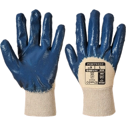 PORTWEST Nitrile gloves Size: L, Color: navy blue