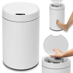 JUNK white automatic waste bin