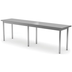 Stainless steel central table 240x80x85 | Polgast