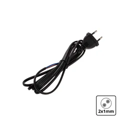 T-LED Flexo cord 2m 2x1mm2 Variant: Black