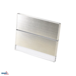 Ceiling / wall luminaire Bemko C47-OS1-ST3K Stainless steel Transparent plastic IP20