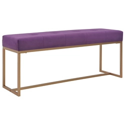 Bench, 120cm, purple, velvet