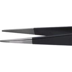 ESD tweezers, angular tips 130 mm, black KNIPEX