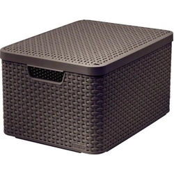 storage box RATTAN 44,5x33x25cm (L) with lid, STYLE2, PH HN