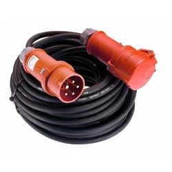 Three-phase extension 25m cable 5G1.5 H07RN-F 16A approx. 11kW IP44