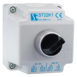 Control circuit devices combination in enclosure Spamel ST22K1\06-1 Grey Plastic IP65