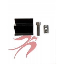 External clamp set 35 black+bolt+groove nut