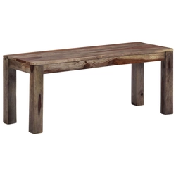 Bench, 110 cm, gray solid Sheesham wood