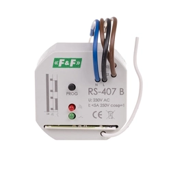 Radio control relay RS-407 B bistable receiver,230V 5A,, installation in a fi 60