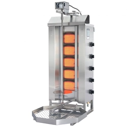 Grill toaster kebab stove gyros gas propane-butane LPG POTIS load 50 kg 230 V 8750 W
