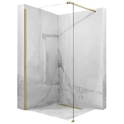 Rea Aero Gold Brushed Shower Wall 110