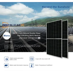 JA Solar JAM72D40-580/MB_SF (bifacial, n-type, silver frame)