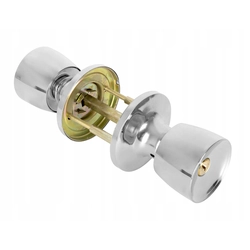 DOOR ROTARY KNOB WITH LOCK CHROME KNOB SET