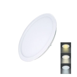 Solight LED mini panel CCT, ceiling, 12W, 900lm, 3000K, 4000K, 6000K, round, WD140