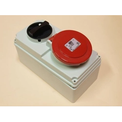 CEE socket outlet, disconnectable, with fuse Pce 6115-6 400 V (50+60 Hz) red Red IP54 Mechanical locking Plastic