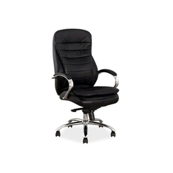 Office chair Q-154 black / natural leather ergonomic for the office ☞ BUY NOW - GET A DISCOUNT