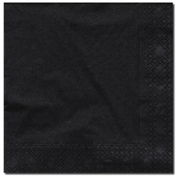 Cocktail napkins, 25x25cm, folded 1/4, black, 200szt DE-00262BL