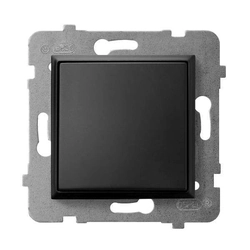 Installation switch Ospel ŁP-1U/m/33 ARIA Black Push-in clamp Plastic IP20