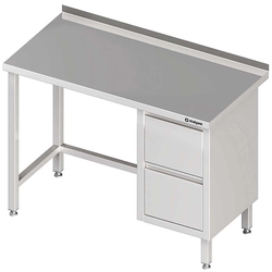 Wall table with two drawer block (P), without shelf 1800x700x850 mm