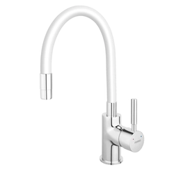 Sink faucet Ferro Zumba, white, flexible