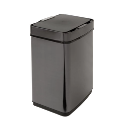 iQtech Luxe Quadrat 50 l, bezdotykový odpadkový koš Lux hranatý, černý