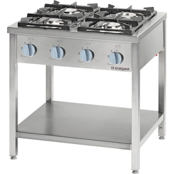 Free-standing gas stove 900 - 4 burner with shelf 36kW - G30 (propane-butane)