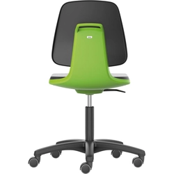 Bimos work chair Labsit 2, K-leather green seat height 450-650 mm with castors