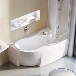 Acrylic asymmetric bathtub Ravak Rosa 95, 160x95 R