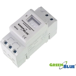 Maclean Timer for DIN rail GB104 GreenBlue 16 programs (GB104)