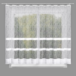 White jacquard curtain, size 180x400 cm 018352