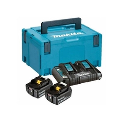 Makita 2xBL1850 + DC18RD battery and charger set
