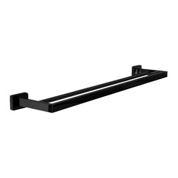 Two-arm bathroom towel rail Black matt ERLO 02