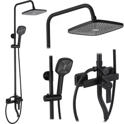 REA ARGUS BLACK MATT BLACK MATT Shower Set