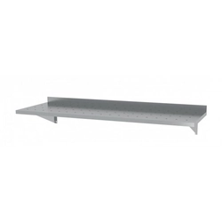 Hanging shelf on consoles, perforated with two consoles 1400 x 400 x 250 mm POLGAST 382144-PERF 382144-PERF