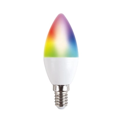 Solight LED SMART WIFI bulb, candle, 5W, E14, RGB, 400lm WZ431