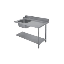 RM GASTRO Entrance table 160 x 75 x 85 cm left with sink 40 x 50 x 25 cm- CTS 160 IDL
