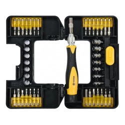 Vorel Ratchet screwdriver with bits set of 37 pcs